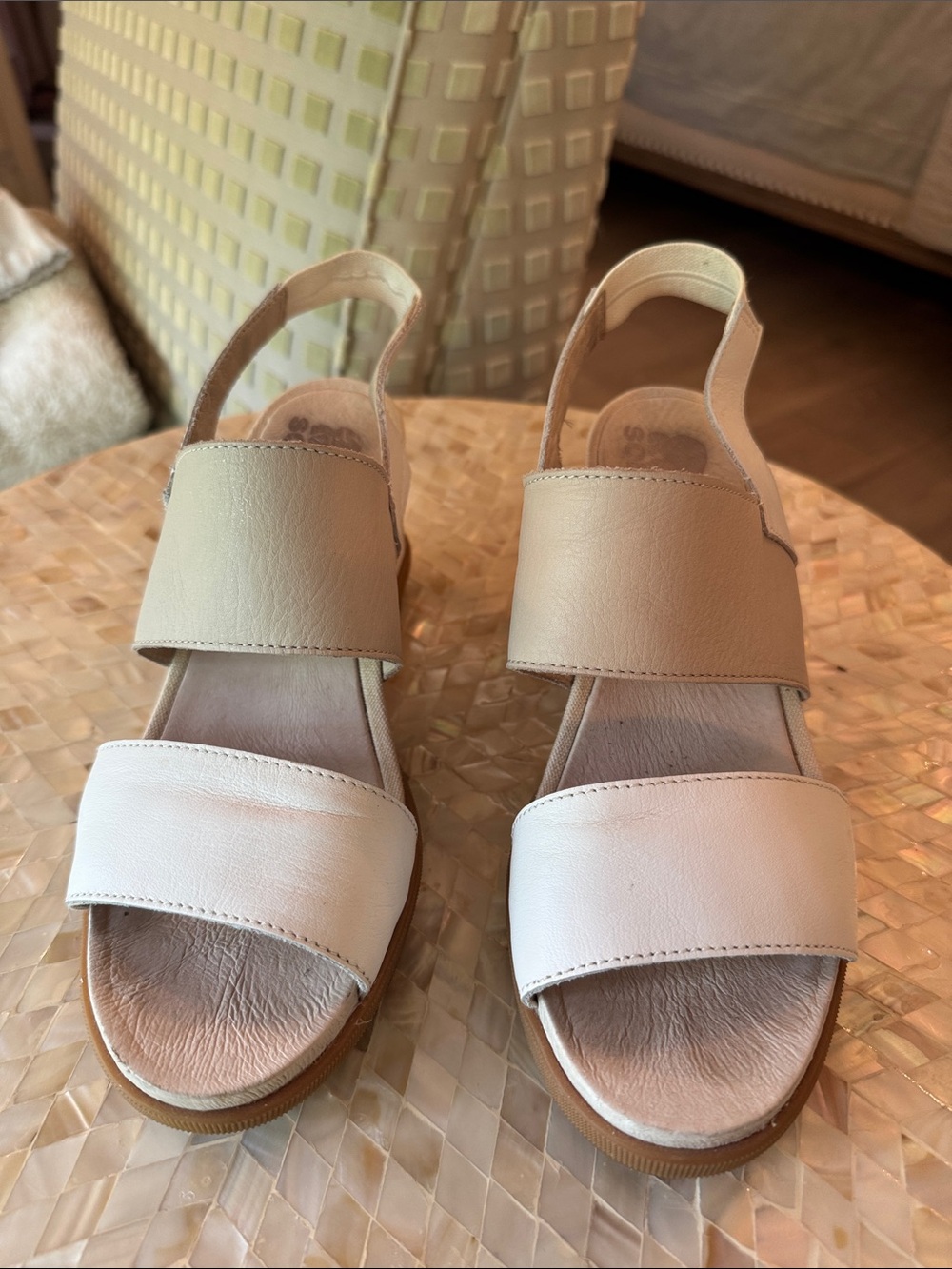 Sorel Wedge Sandals- Beige- excellent condition- super comfortable-sea salt